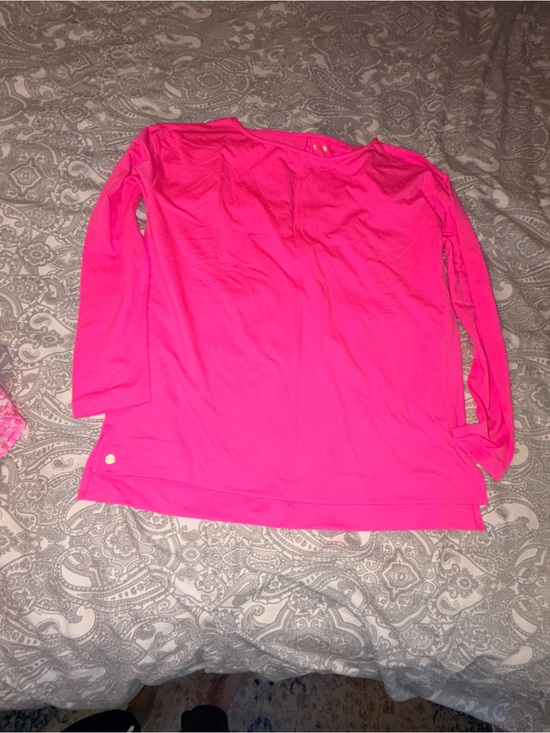 Lilly Pulitzer Tops - Lilly Pulitzer Bright Hot Pink 3/4 Sleeve Tee